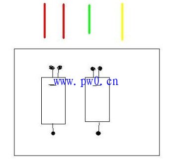 双联二位墙壁开关6接口4条线接法图解