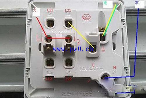 5孔1开关插座怎么接线?五孔带开关插座接线图