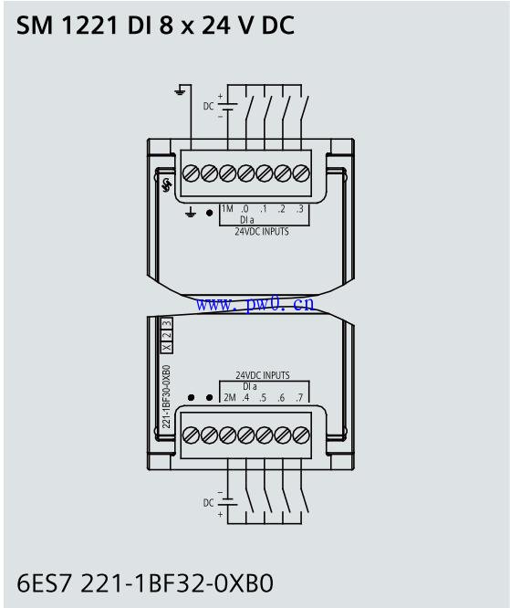 西门子S71200plc扩展模块接线图