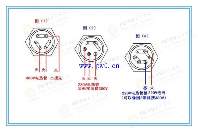 380v加热管实物接线图