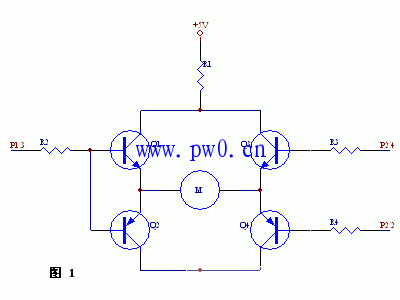 用于3V供电微型直流电机正反转和停止控制电路图