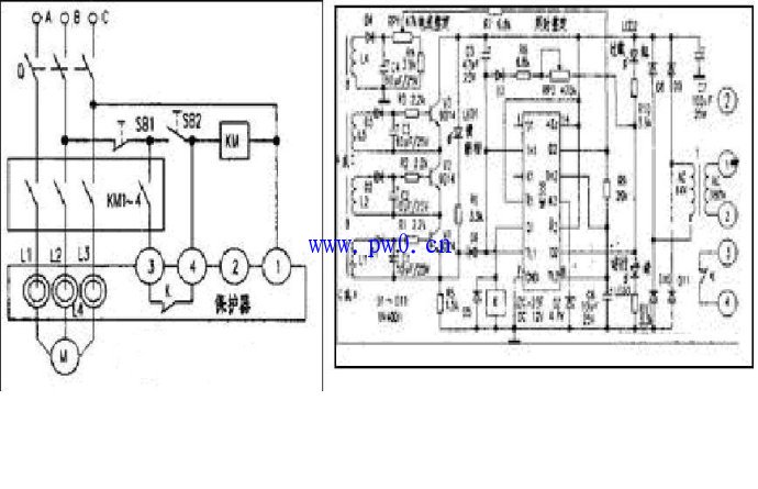 电动机保护器控制电路原理图