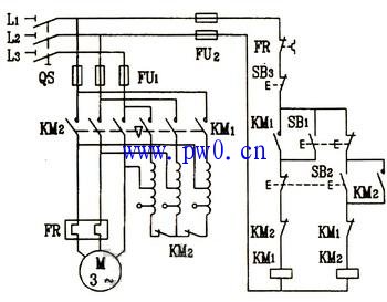 接触器控制补偿器三相电动机降压启动控制线路