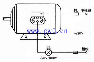 检测电动机三相绕组绝缘是否正常
