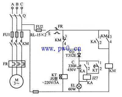电动机自动再起动电路接线图