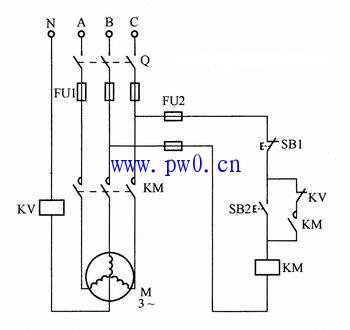 零序电压对星形连接电动机进行缺相保护的控制