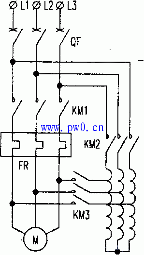 自耦降压启动主回路接线图