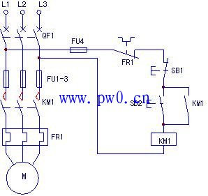 电动机热继电器保护电路图
