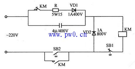 交流接触器无声运行电路图讲解