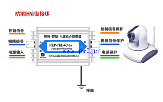 三合一防雷器安装接线图