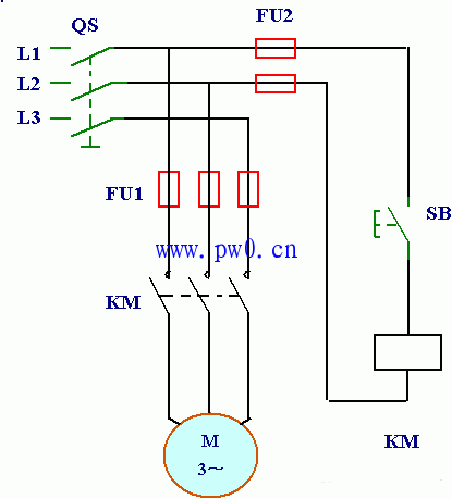 点动控制电路原理图