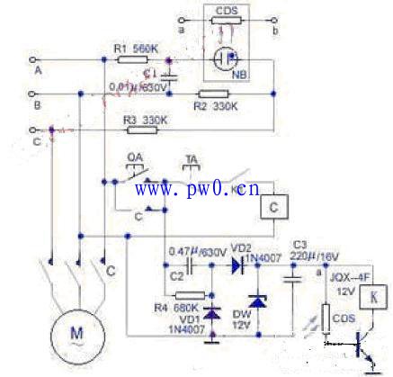 相序保护器工作原理图